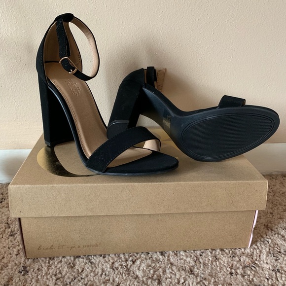 Black Charolette Russe Heels - Picture 3 of 3